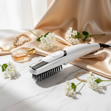 Cargar imagen en el visor de la galería, Cepillo alisador - Mármol y seda dorada 3
