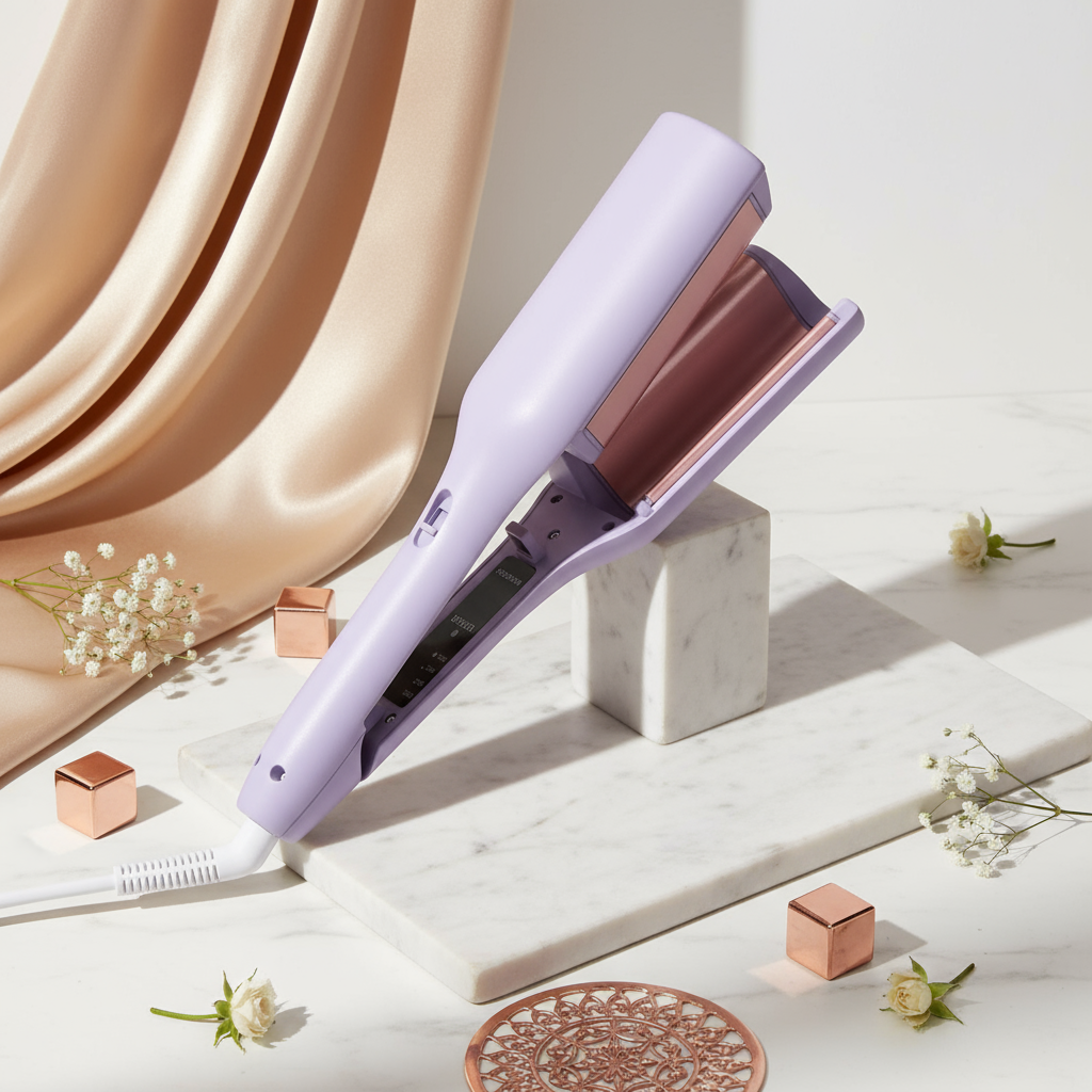 Rizador de ondas - Mármol y seda dorada 2